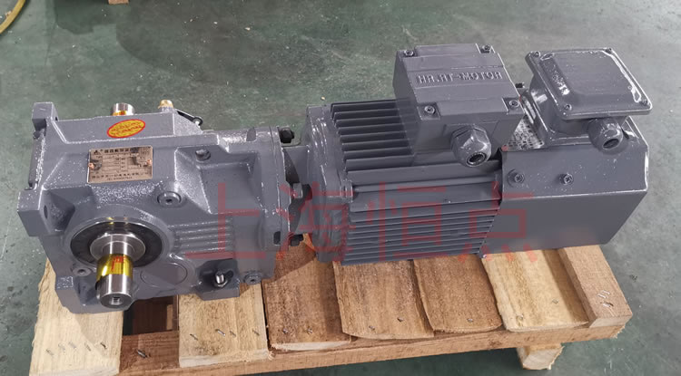 K37系列減速機輸入配變頻電機，輸出雙軸A+B 實物照片