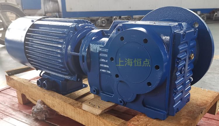 KF67減速機 輸入配制動電機 輸出左法蘭+軸 實物圖 - 上海恒點