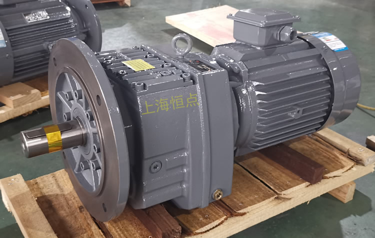 RF87減速機，立式安裝，輸入配電機，實物照片如下