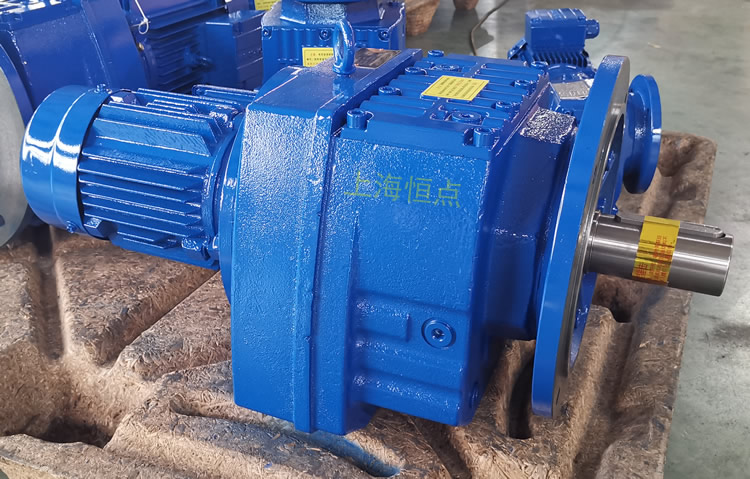 RF87減速機，立式安裝，輸入配電機，實物照片如下