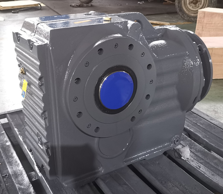 KAZ107減速機 輸入配電機法蘭端蓋 輸出通孔+小法蘭 -上海恒點