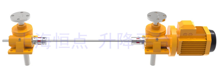 SWL系列直線型升降平台，電機直聯側放實物圖